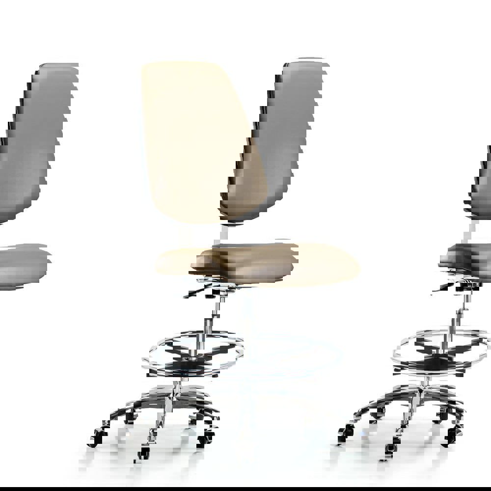 Task Chair: Vinyl, Taupe